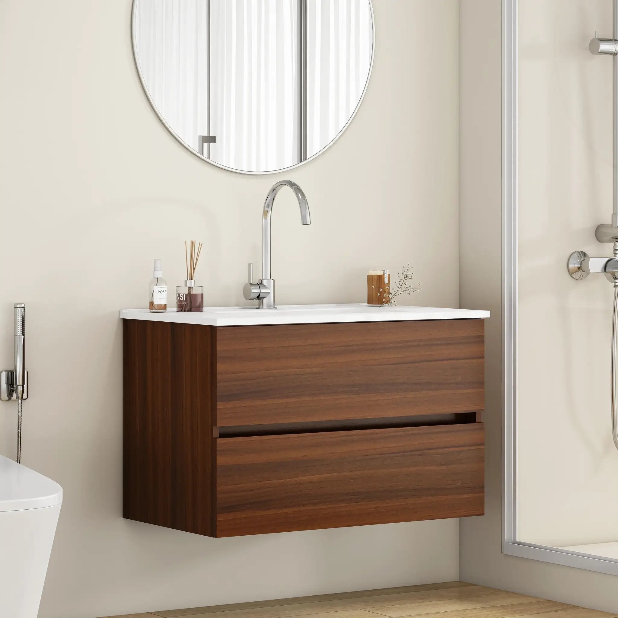 32-Inch Wall-Mounted Bathroom Vanity by HouseOfZazla