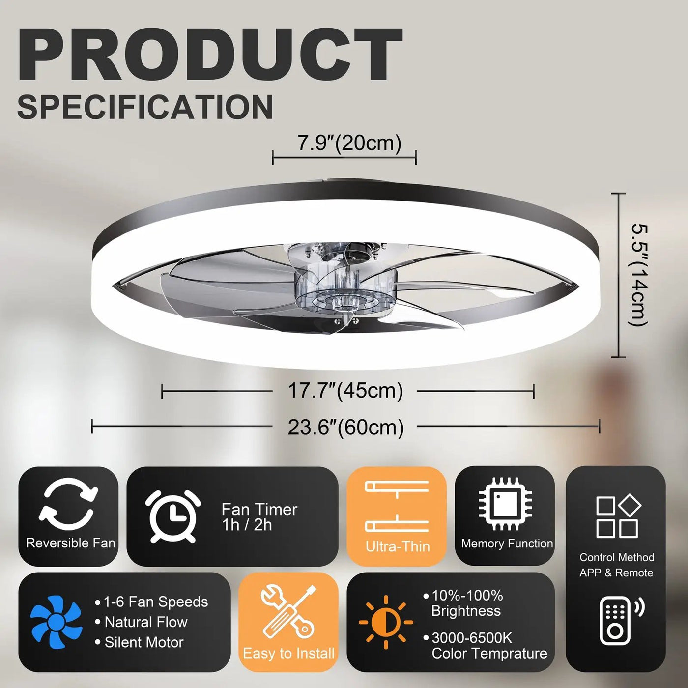Ultra-Thin Modern LED Ceiling Fan by HouseOfZazla