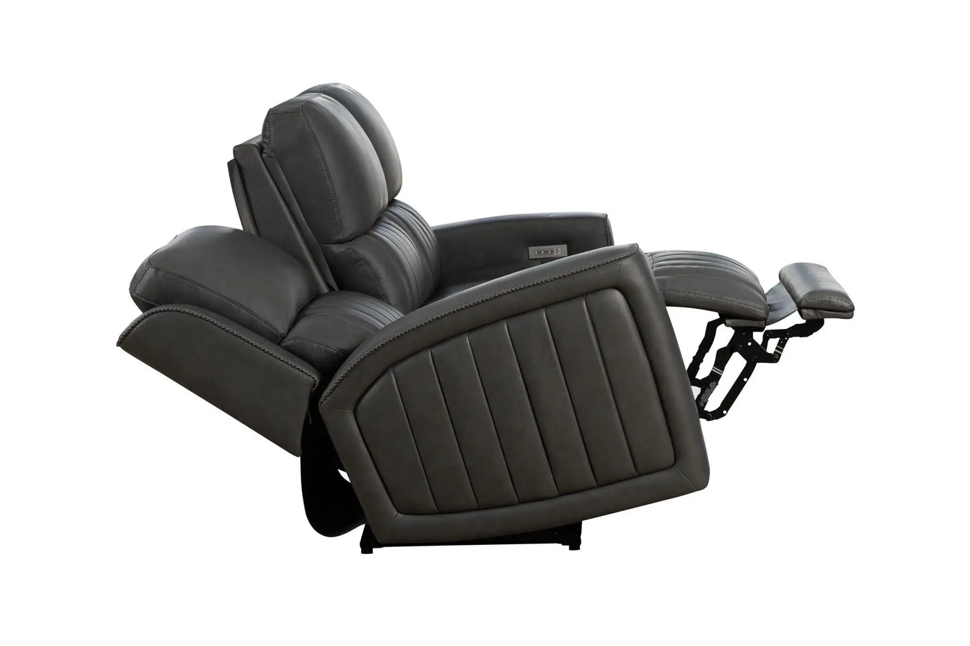 Pierce - Power Sofa With Power Recline, Power Headrest (Drop Down Table With Two Cup Holders)-Zero Gravity, Lumbar by Unique Piece Furniture