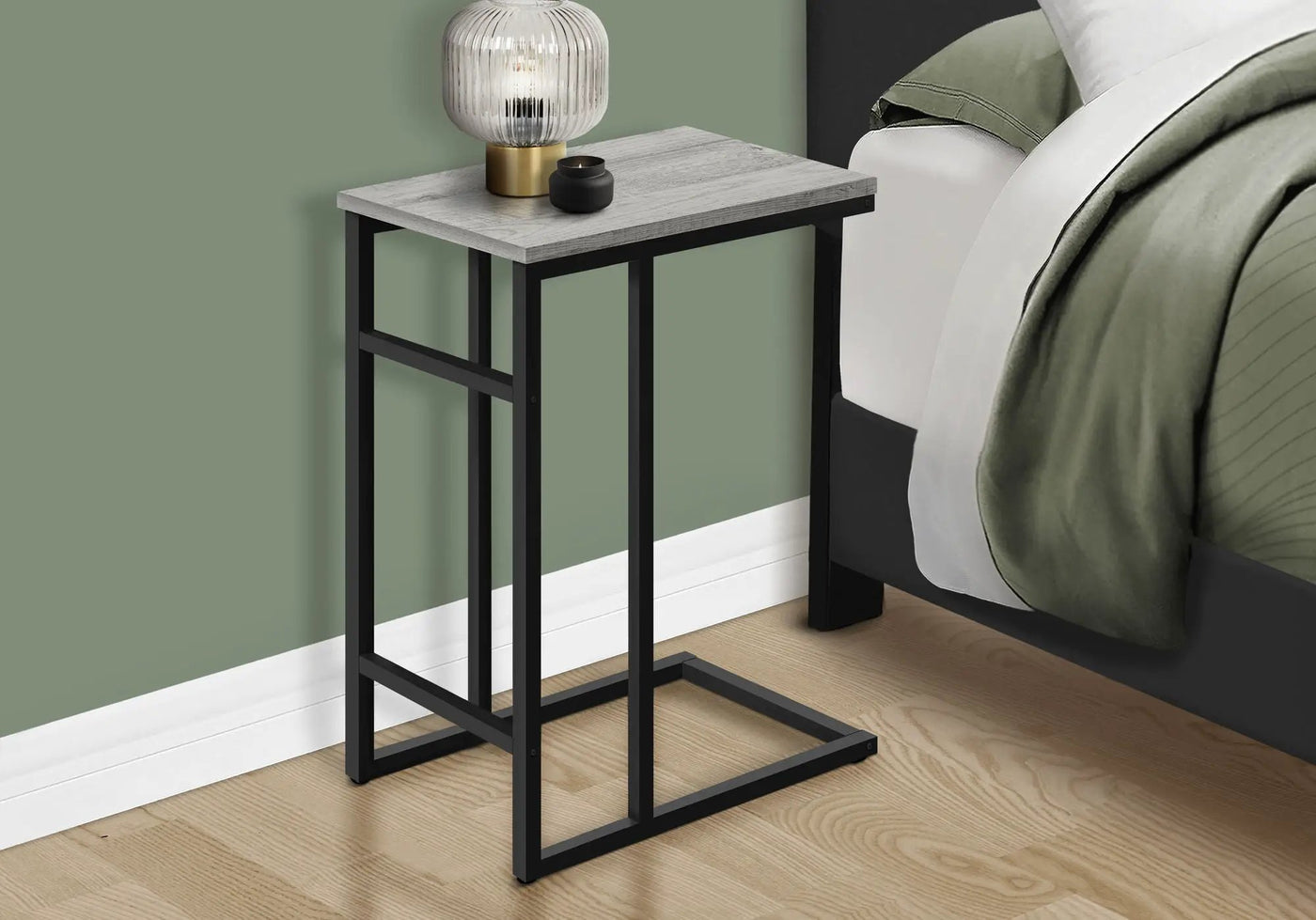 Accent Table, C - Shaped, Contemporary & Modern, Versatile Use by Unique Piece Furniture