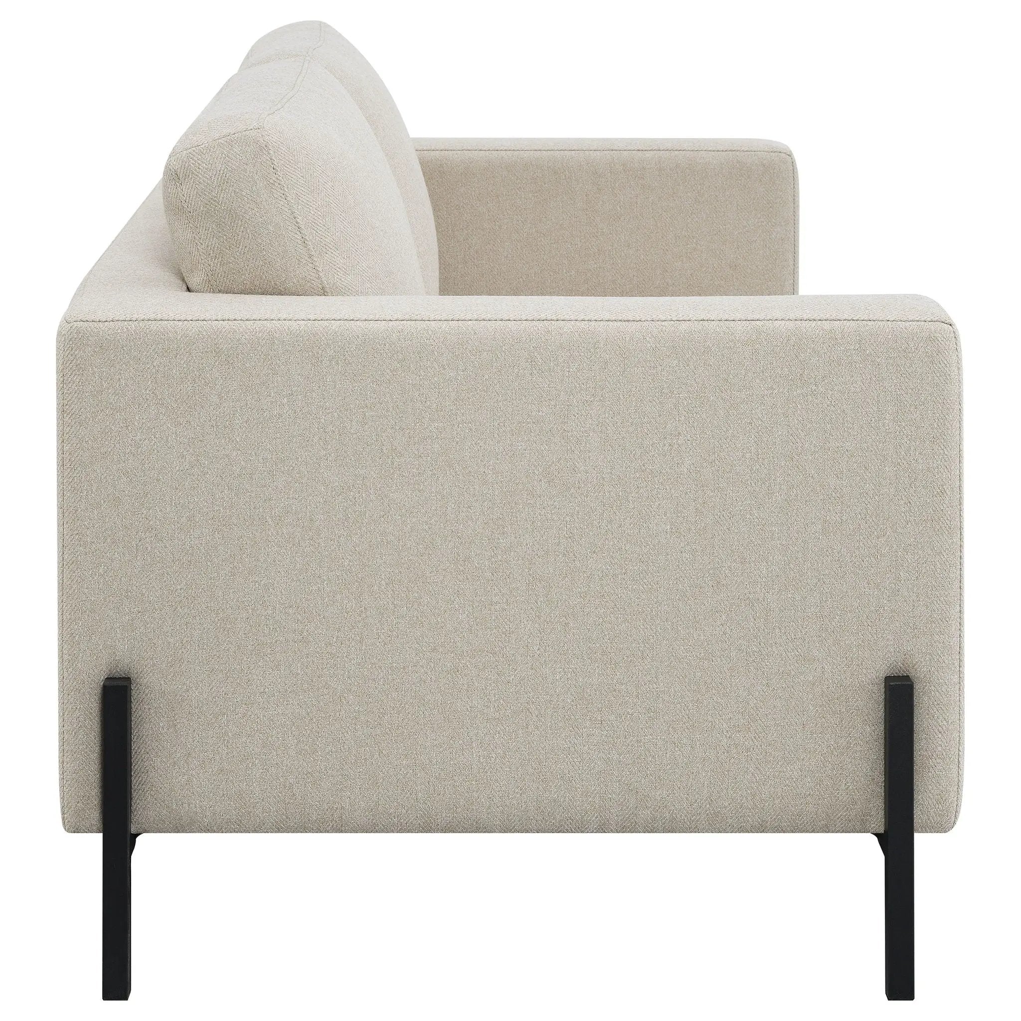Dulcie - Loose Back Loveseat - Oatmeal by HouseOfZazla