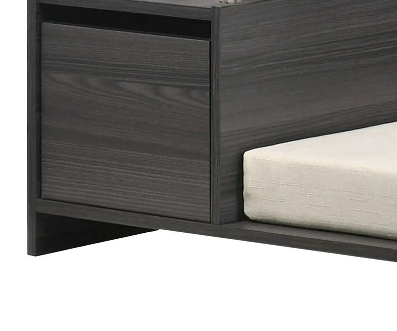 Esme - Wide Comfy Pet Bed With Cushion And Side Storage Compartment - Ash Gray by HouseOfZazla