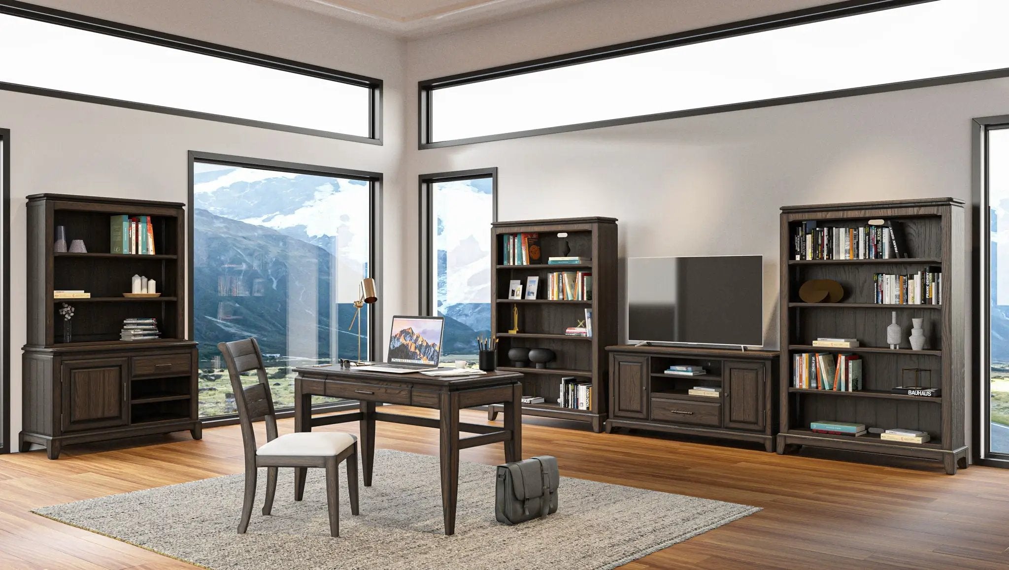 2 Shelf Bookcase Hutch - Chocolate by Unique Piece Furniture