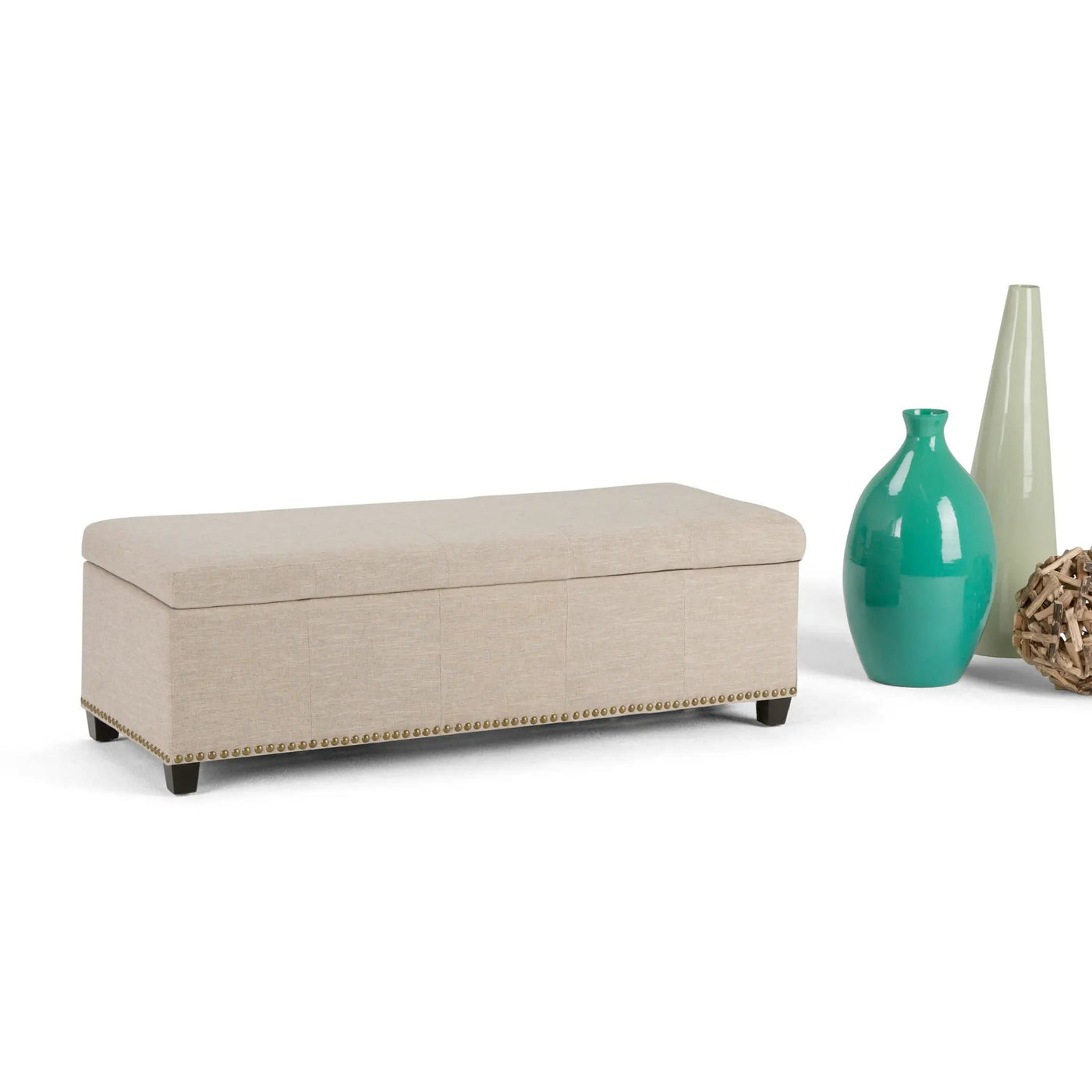 Kingsley - Upholstered Large Storage Ottoman by HouseOfZazla