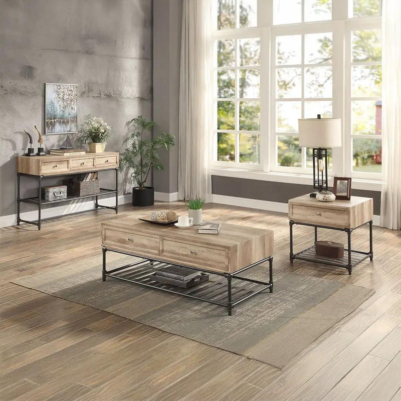 Brantley II - Sofa Table - Oak & Sandy Black by Unique Piece Furniture