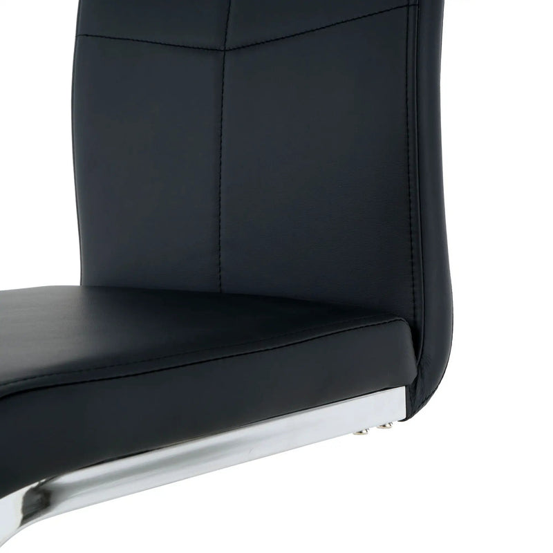 Modern Dining Chairs With Padded Seat And Metal Legs by HouseOfZazla
