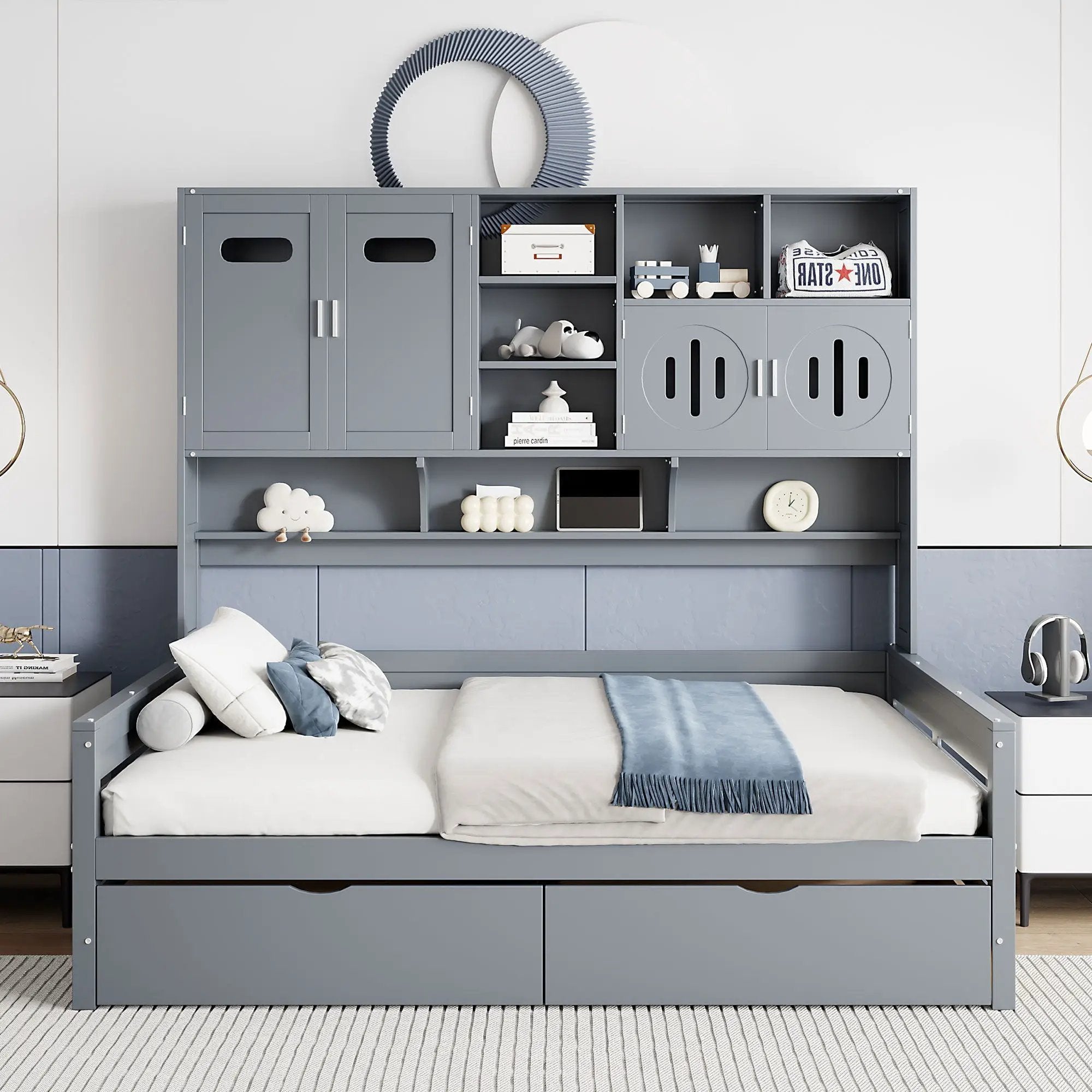 Daybed With All-In-One Cabinet And Shelf by Unique Piece Furniture