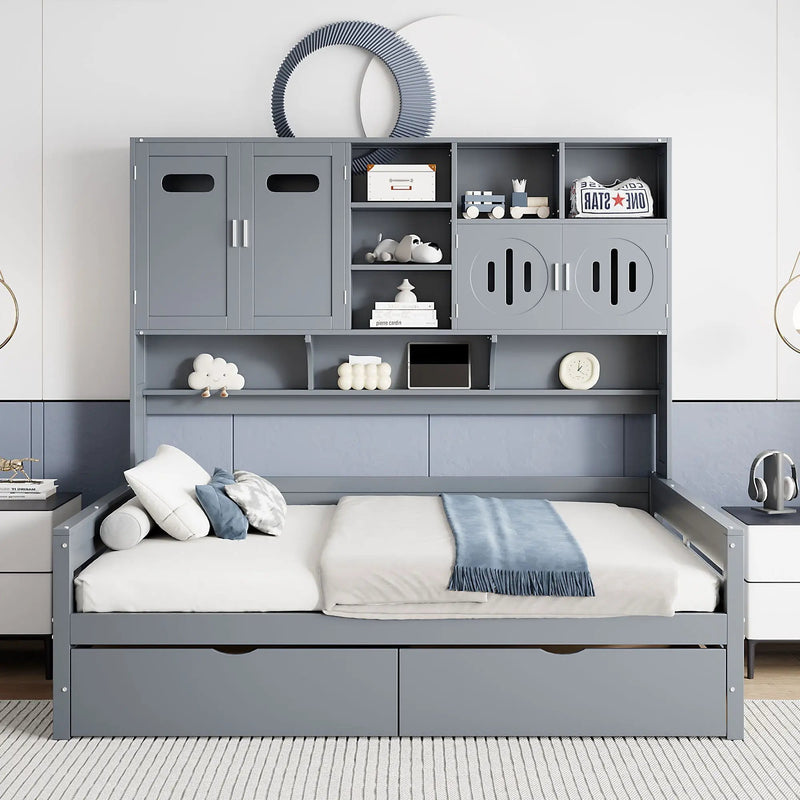 Daybed With All-In-One Cabinet And Shelf by Unique Piece Furniture