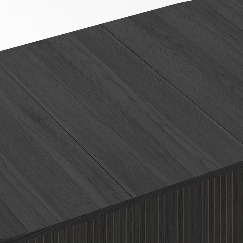 55.11'-70.86' Extendable Dining Table with Striped Legs by HouseOfZazla