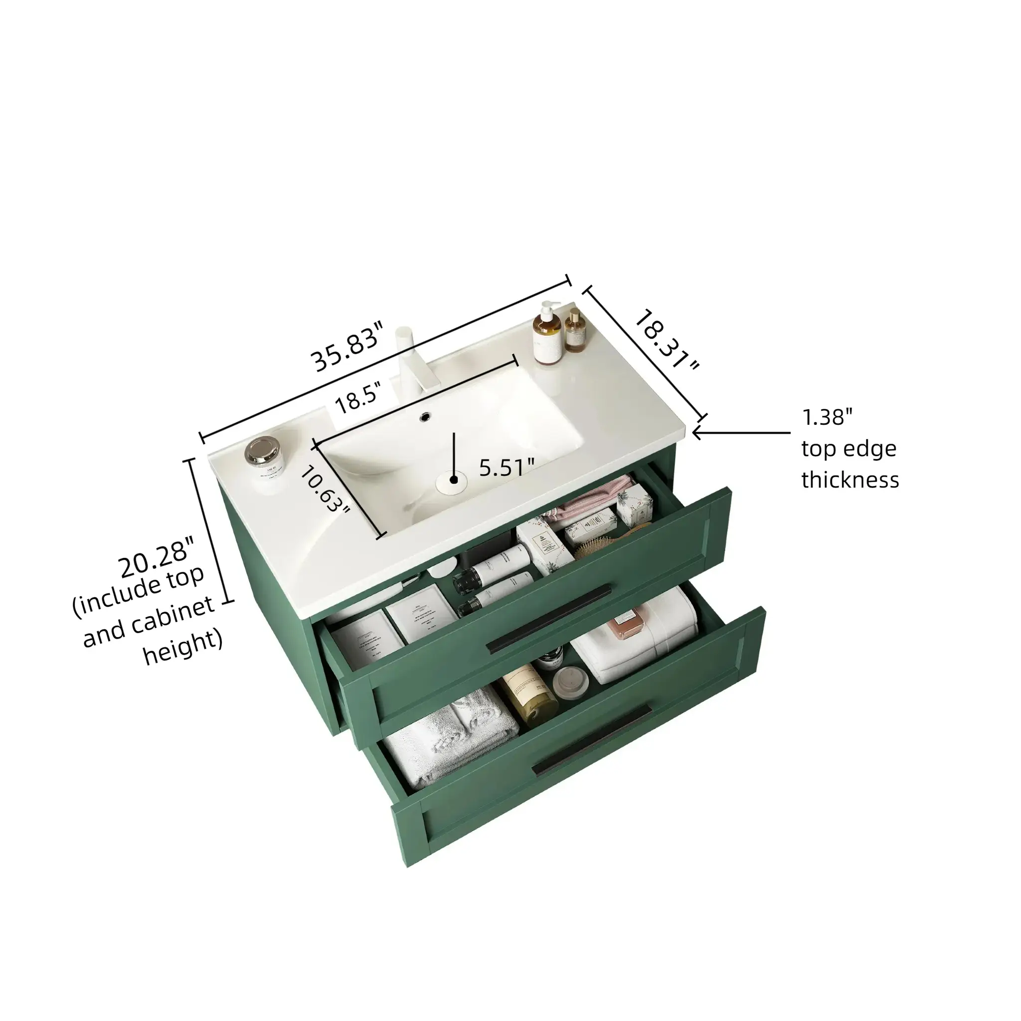Jodi 36" Bathroom Vanity with Sink by HouseOfZazla