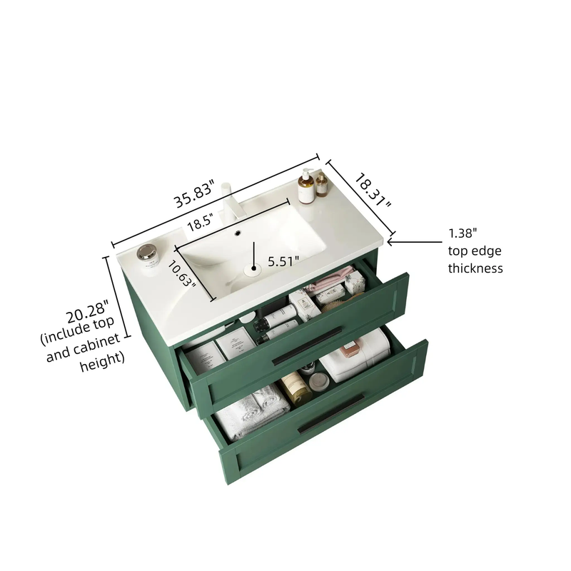 Jodi 36" Bathroom Vanity with Sink by HouseOfZazla