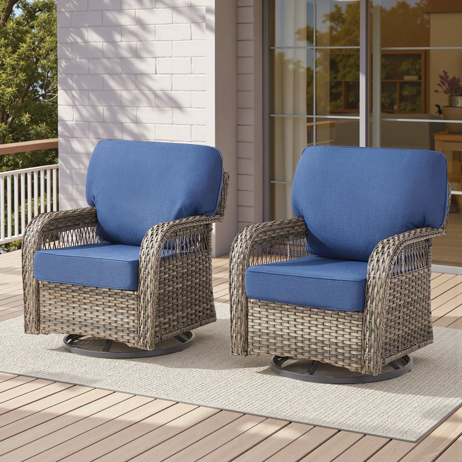 Outdoor Glider Chairs Set of 2 by HouseOfZazla