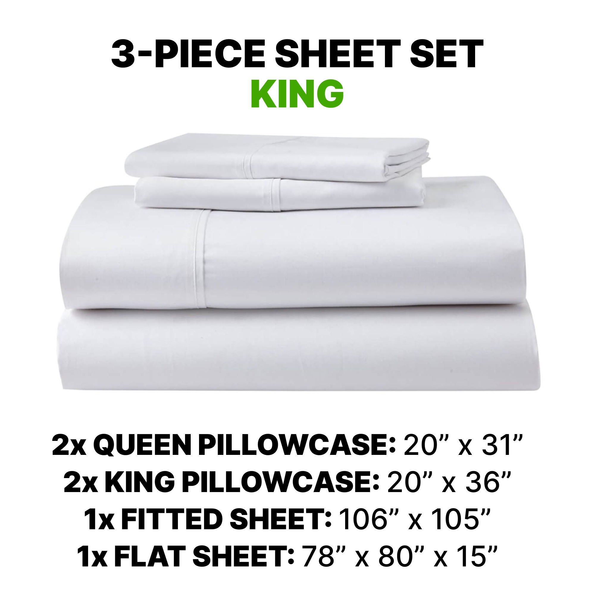 Sheet Set Luxurious Supima Cotton & TENCEL Blend with GhostGrip Bands by HouseOfZazla