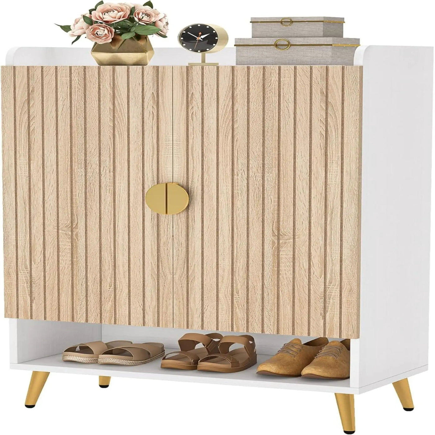 Shoe Cabinet With Doors, 7 Tier Storage Organizer by HouseOfZazla
