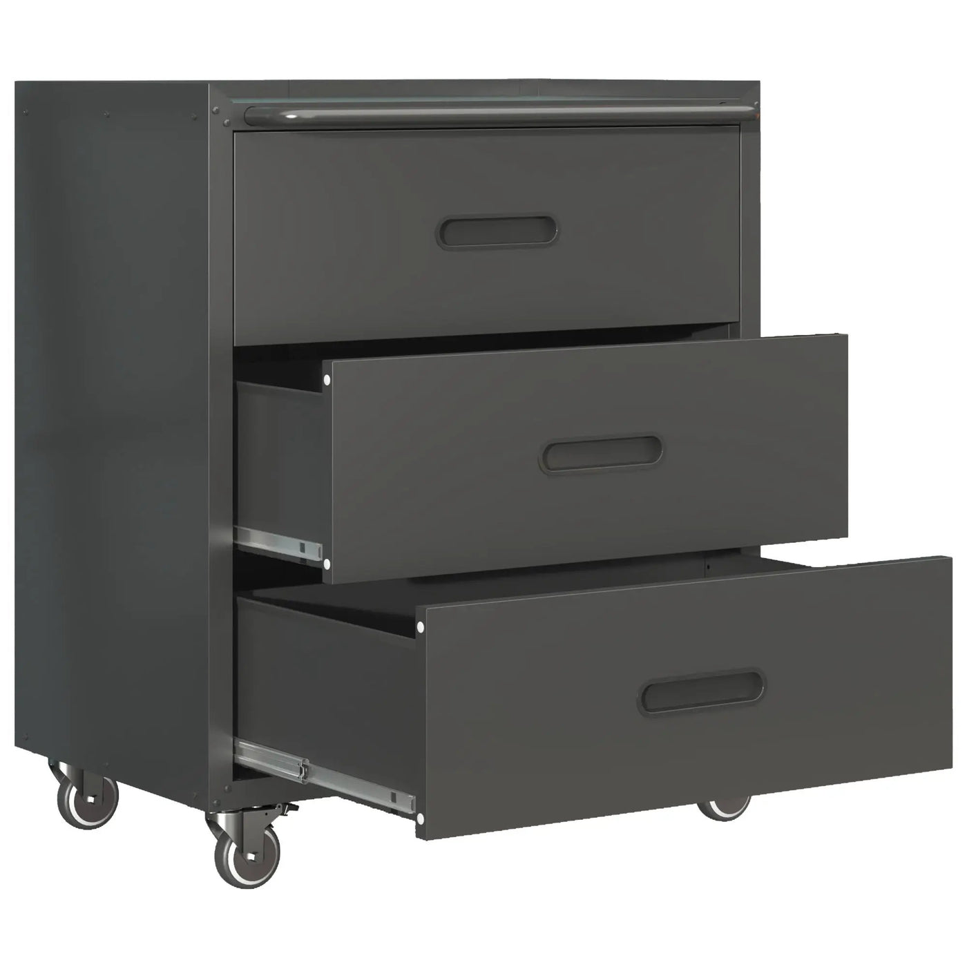 Heavy Duty Metal Storage Cabinet With Wheels 3 Drawer Tool Cabinet For Garage, Office, And Home Organizer Solutions by HouseOfZazla