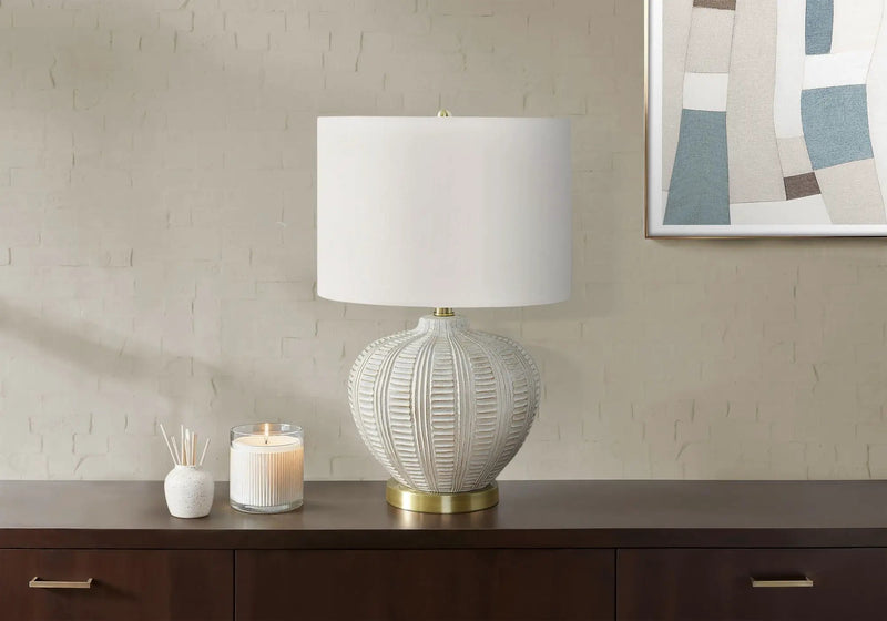 Transitional Lighting, Table Lamp, Resin - Cream by Unique Piece Furniture