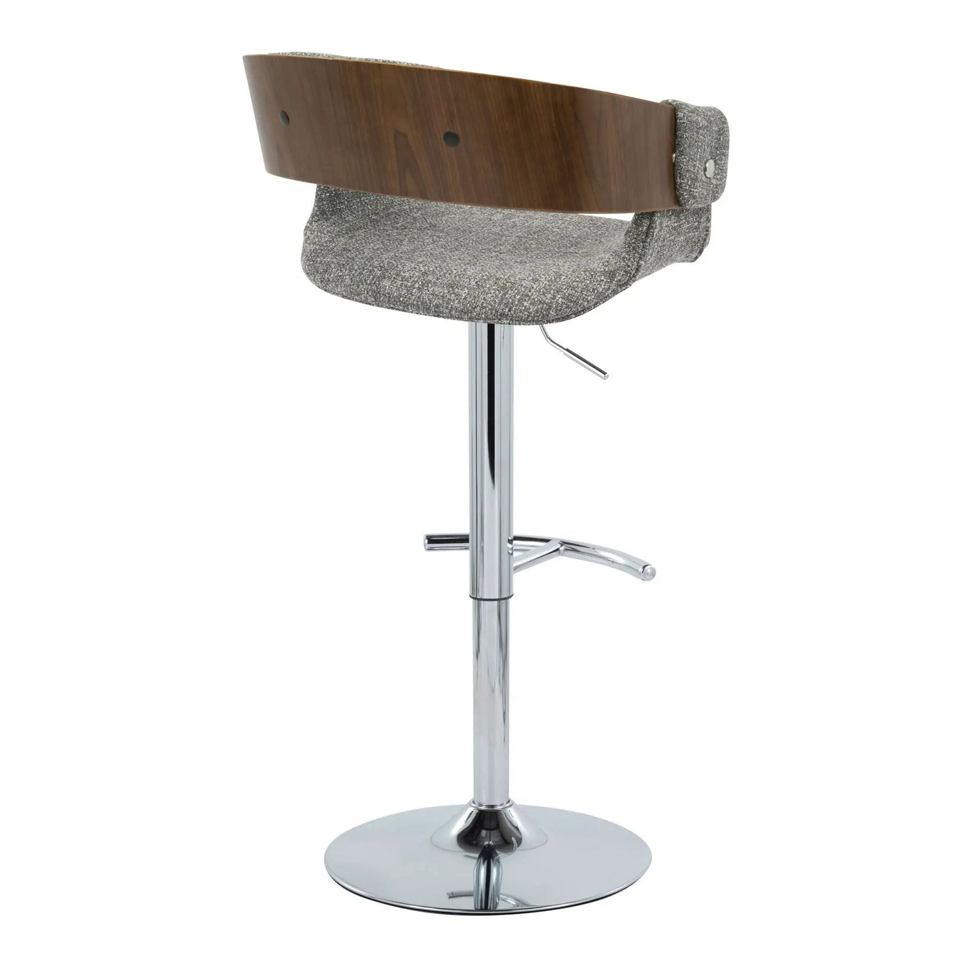Elisa - Mid Century Modern Adjustable Barstool With Swivel With Rounded T Footrest (Set of 2) by HouseOfZazla