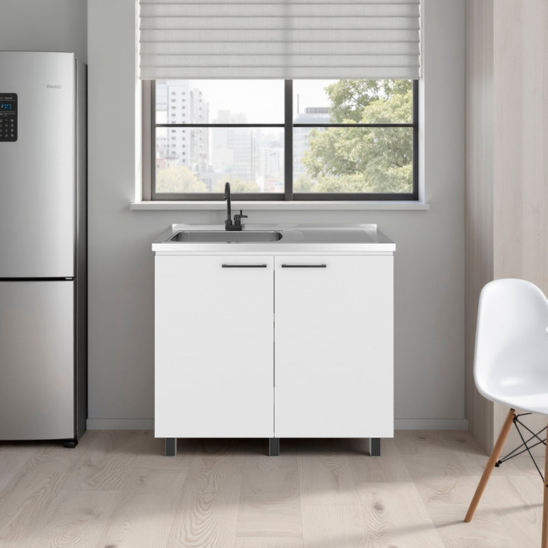 Gold Utility Sink Cabinet with 2 Doors and 3 Shelves by HouseOfZazla