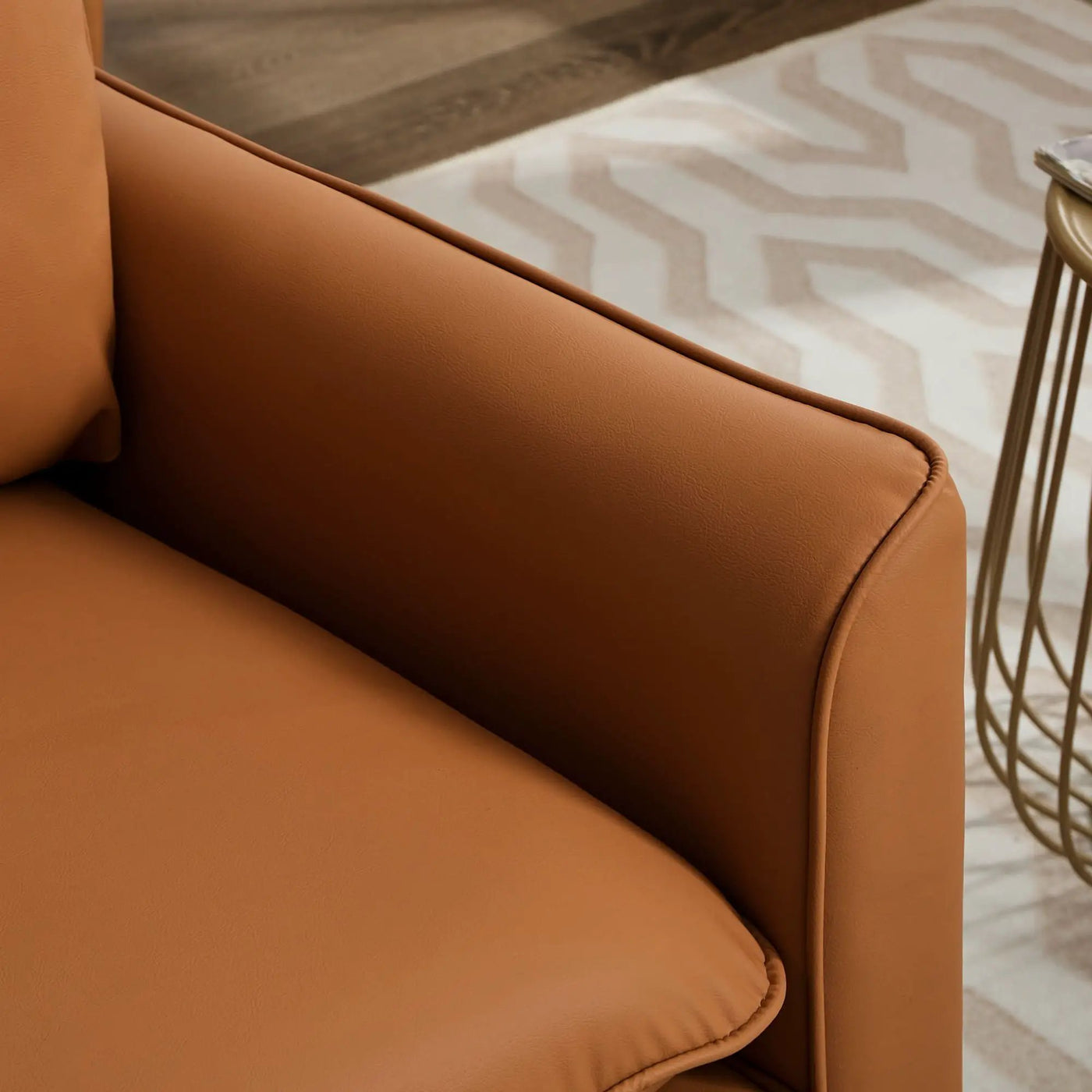 Nordic Retro Light Luxury Upholstered Sofa Chair by HouseOfZazla