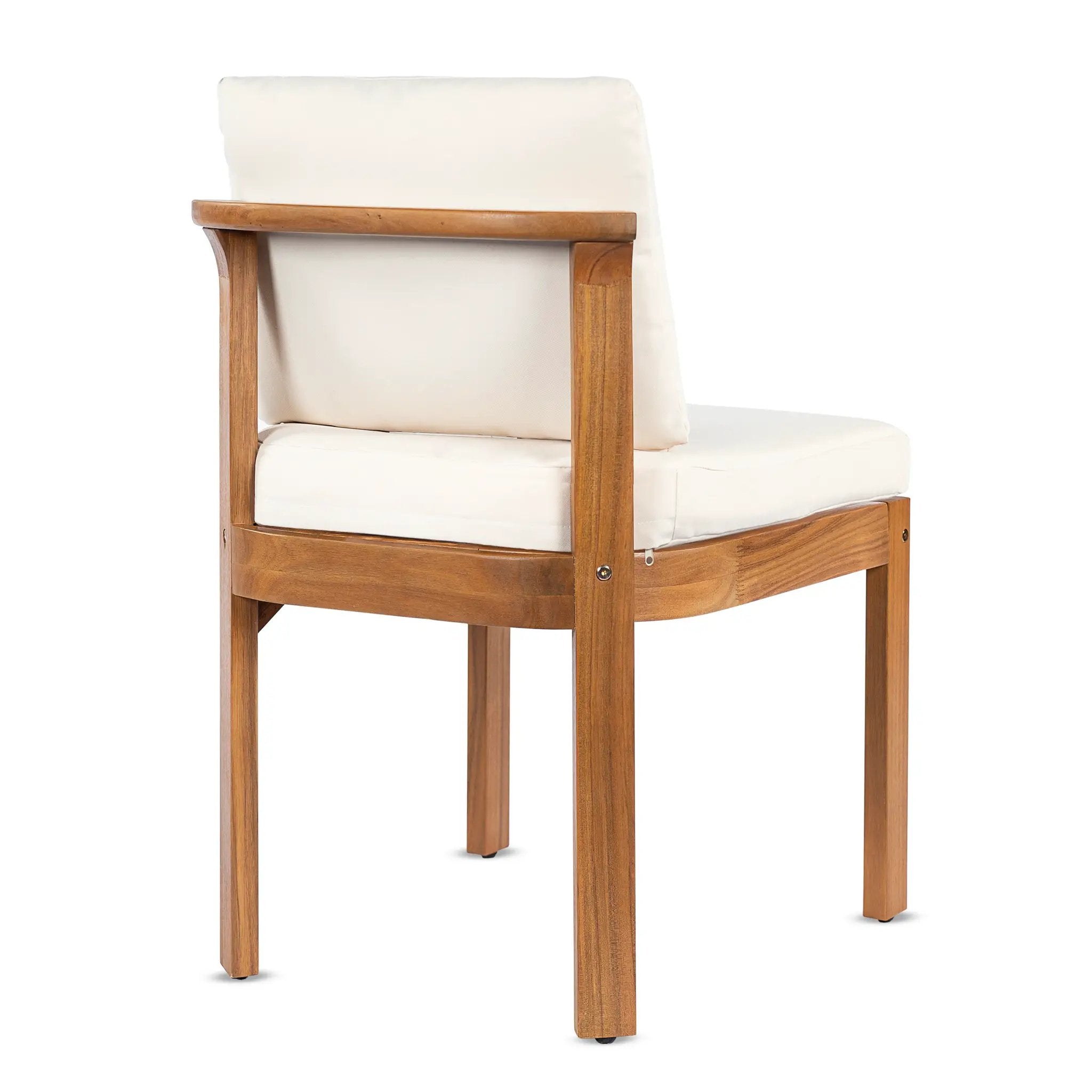 Acacia Wood Outdoor Dining Chair (Set of 2), Teak Finish Wood + by HouseOfZazla