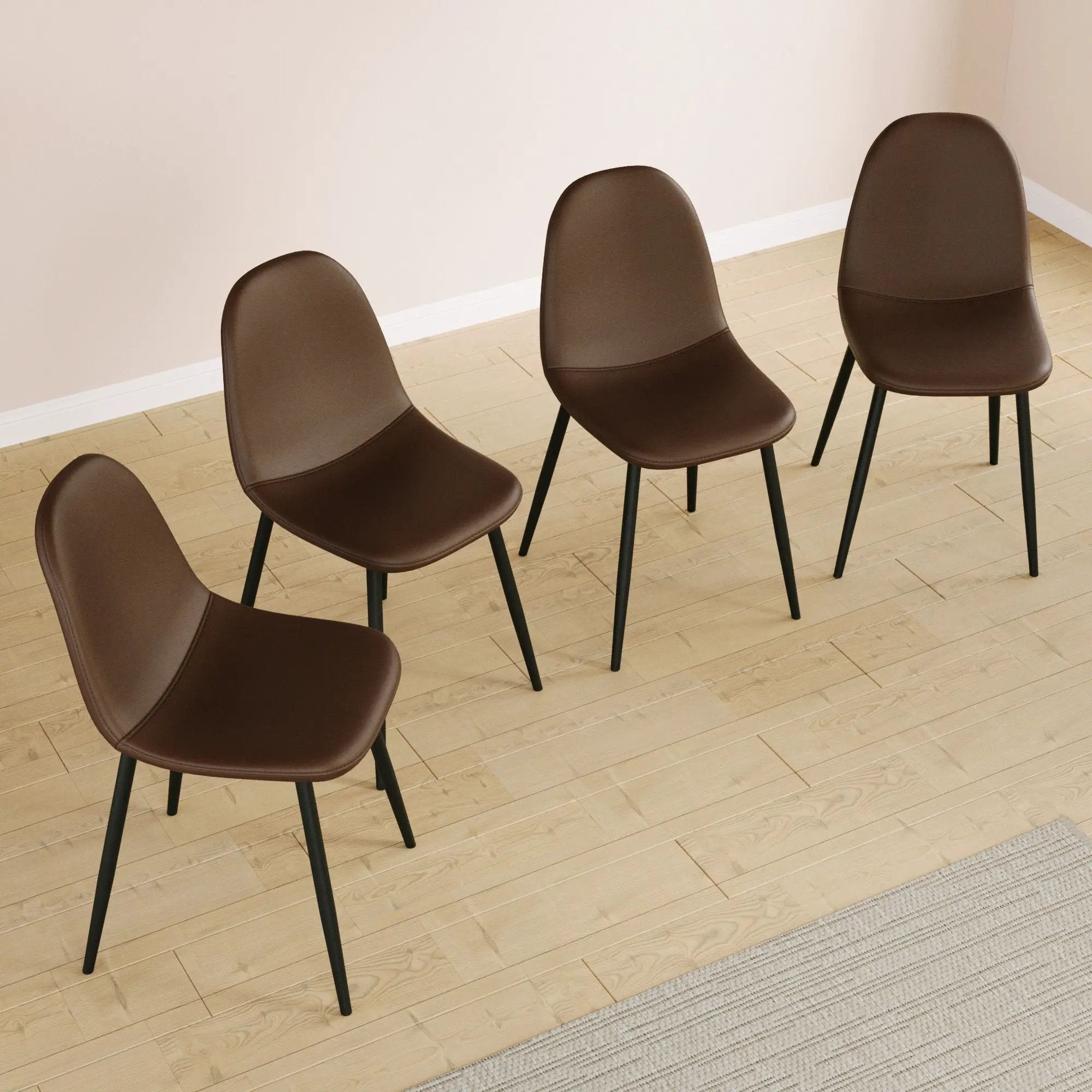 Modern Dining Chairs With Soft Upholstered Seat, Spoon Shape Design by HouseOfZazla