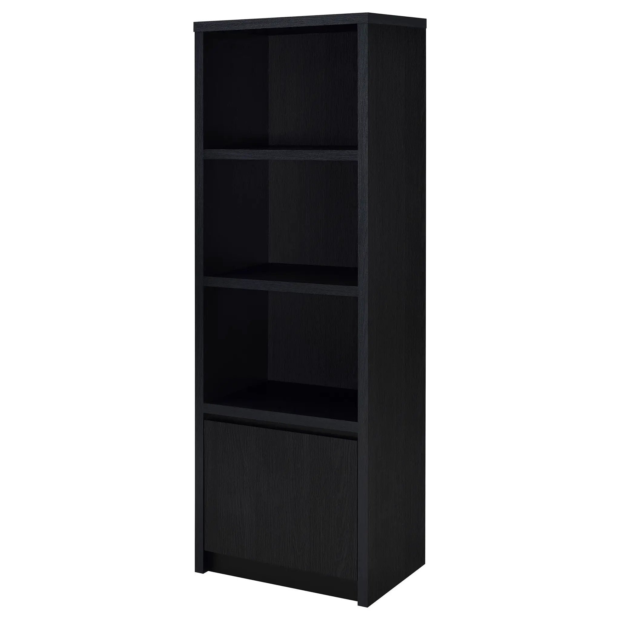 Winfield 3-shelf Media Tower Entertainment Pier Black by Unique Piece Furniture