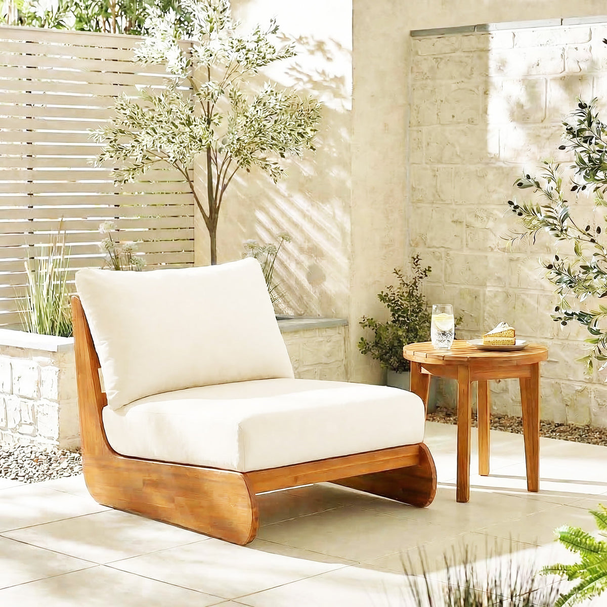 Lazy Acacia Patio Club Chair, photo 3 of 10