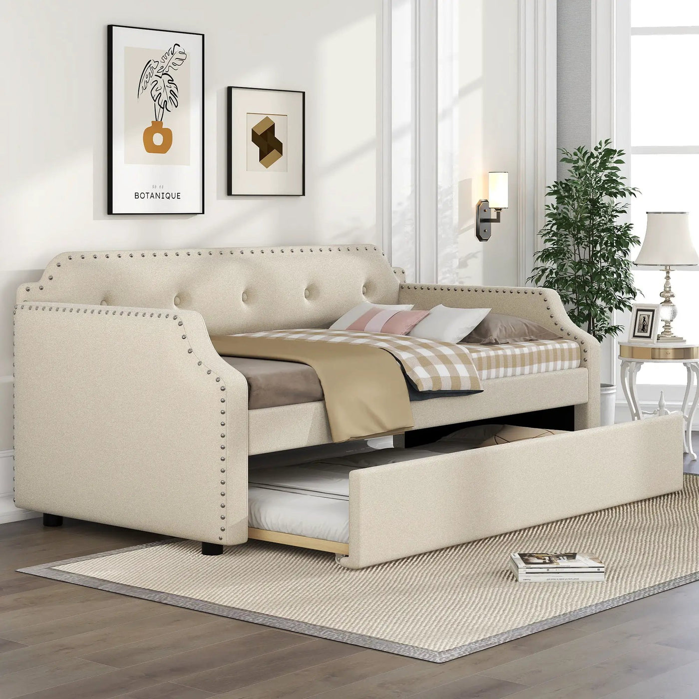 Upholstered Daybed With Trundle by HouseOfZazla
