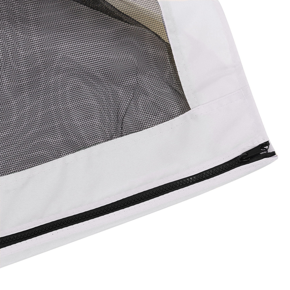 10' x 13' Replacement Mesh Sidewall Netting with Zippers - White, photo 9 of 10
