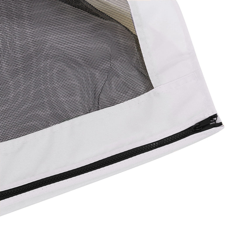 10' x 13' Replacement Mesh Sidewall Netting with Zippers - White, photo 9 of 10