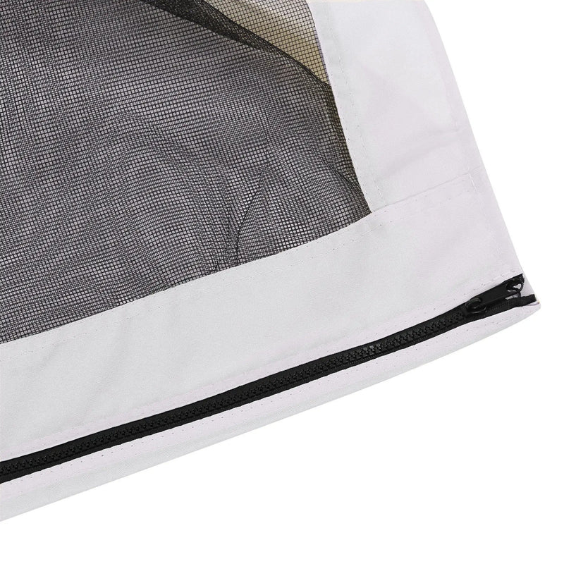 Outsunny - 10' x 13' Replacement Mesh Sidewall Netting For Patio Gazebos And Canopy Tents With Zippers (Sidewall Only) - White by HouseOfZazla