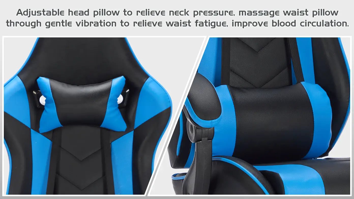 Gaming Chair with Footrest and Ergonomic Features by HouseOfZazla