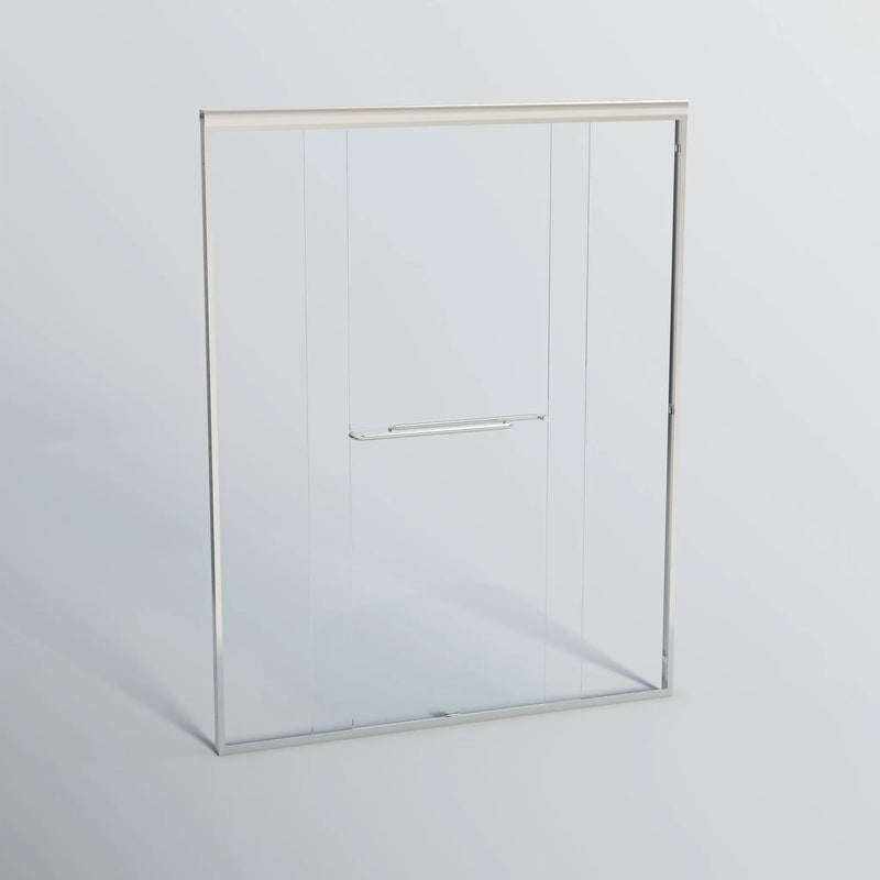 Double Sliding Shower Door, Semi-Frameless Bypass Bathroom Sliding Door With 1/4" (6 Mm) Tempered Glass For Walk-In Shower by HouseOfZazla