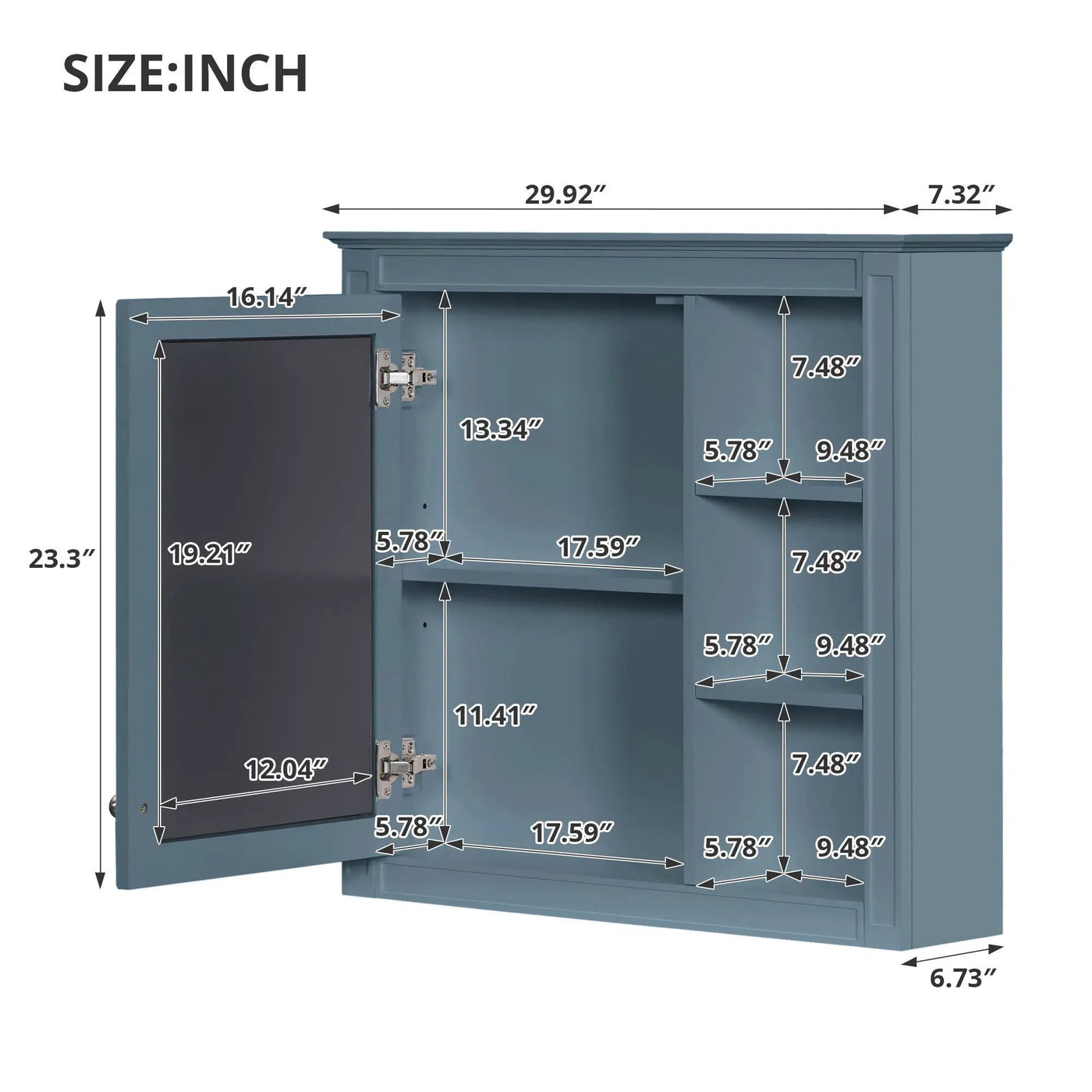 Modern Wall-Mounted Medicine Cabinet With Mirror by HouseOfZazla