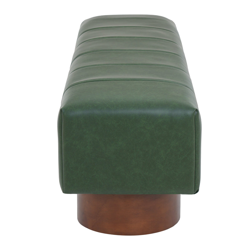 Green PU Upholstered Indoor Dining Bench, photo 8 of 10