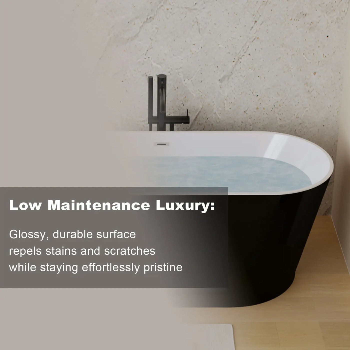 Glossy Freestanding Bathtub With Toe Tap Drain by HouseOfZazla