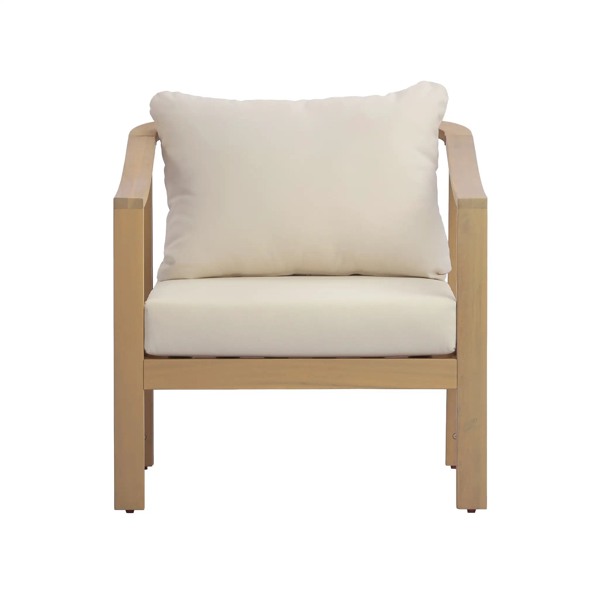 Acacia Wood Patio Furniture Club Chair Set of 2 by HouseOfZazla