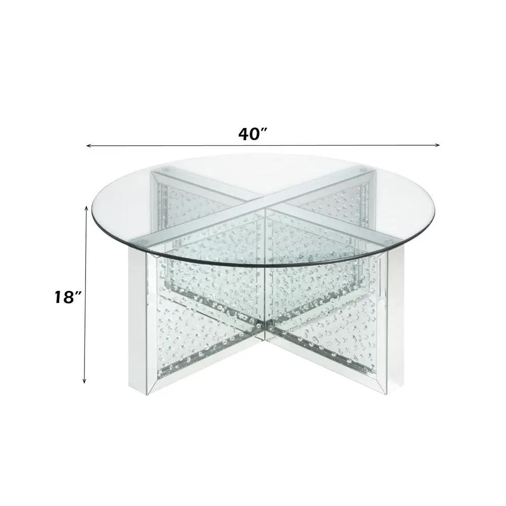 Nysa - Coffee Table - Mirrored & Faux Crystals by Unique Piece Furniture