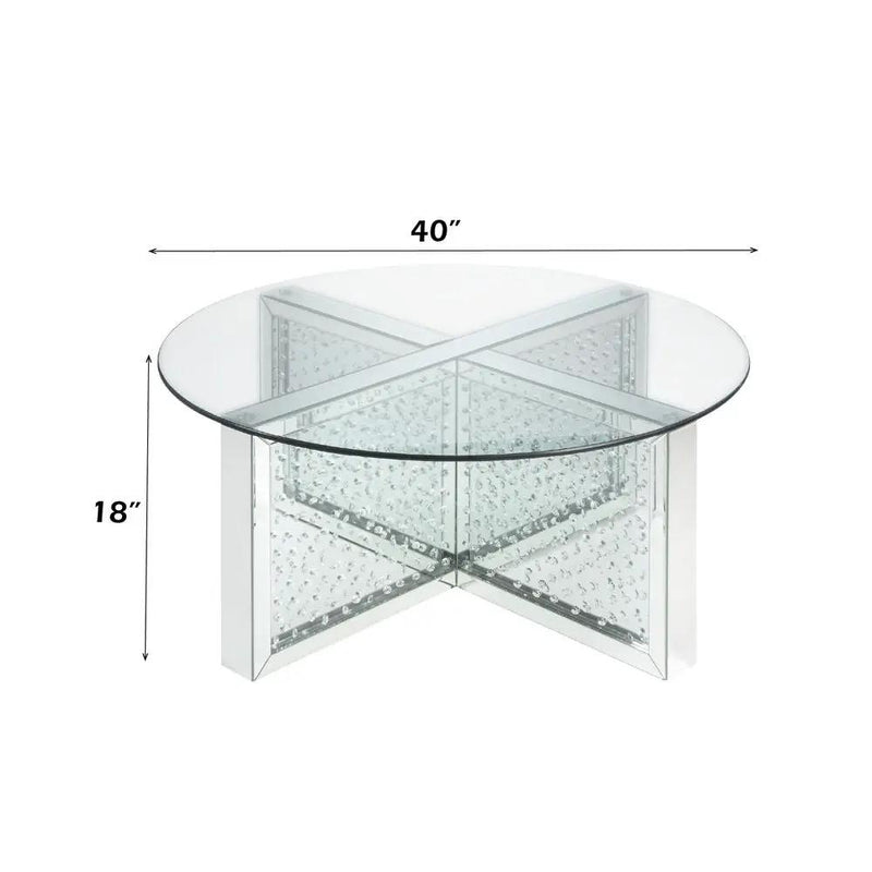 Nysa - Coffee Table - Mirrored & Faux Crystals by Unique Piece Furniture
