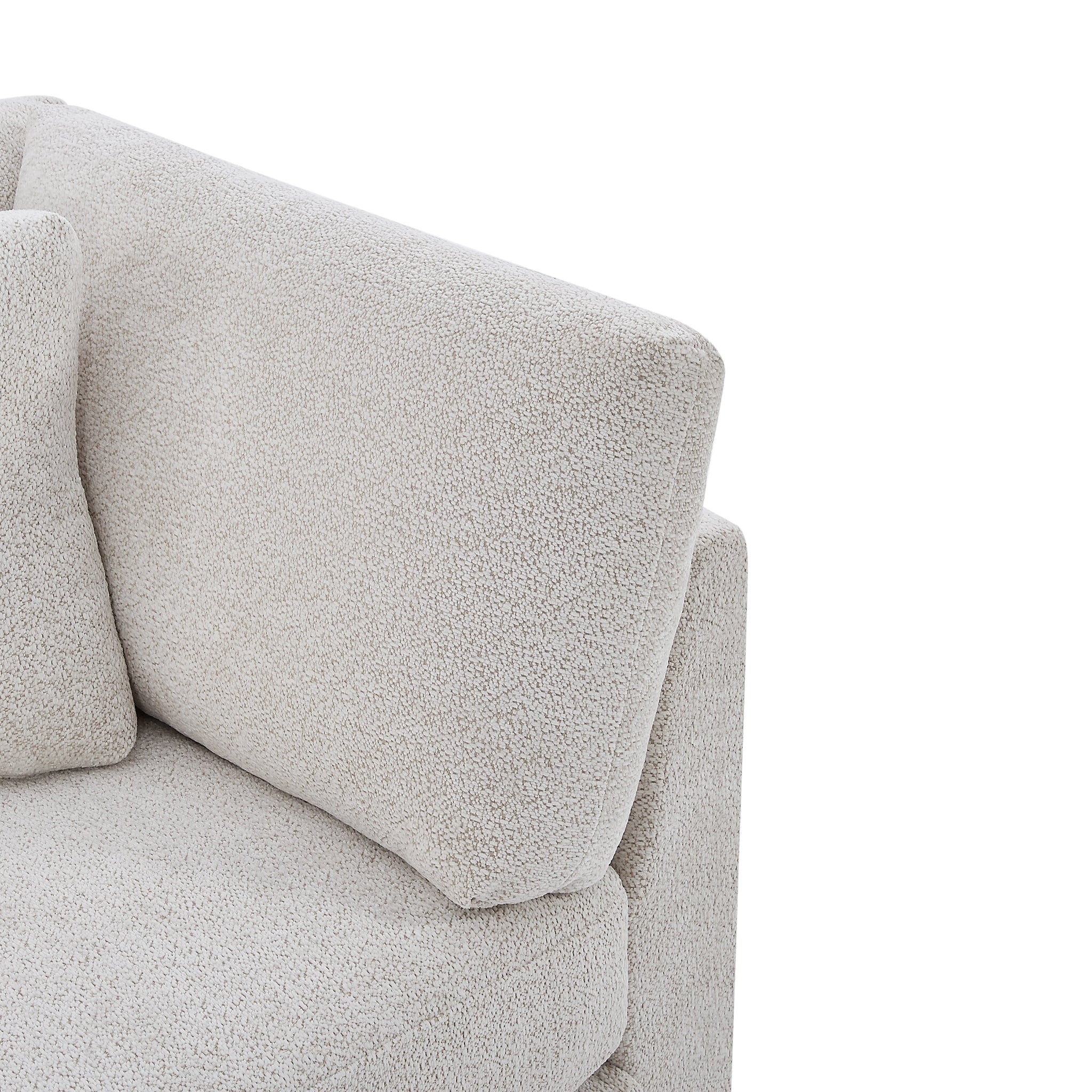 83.5" Modern Flared Arms Sofa (Beige) by HouseOfZazla