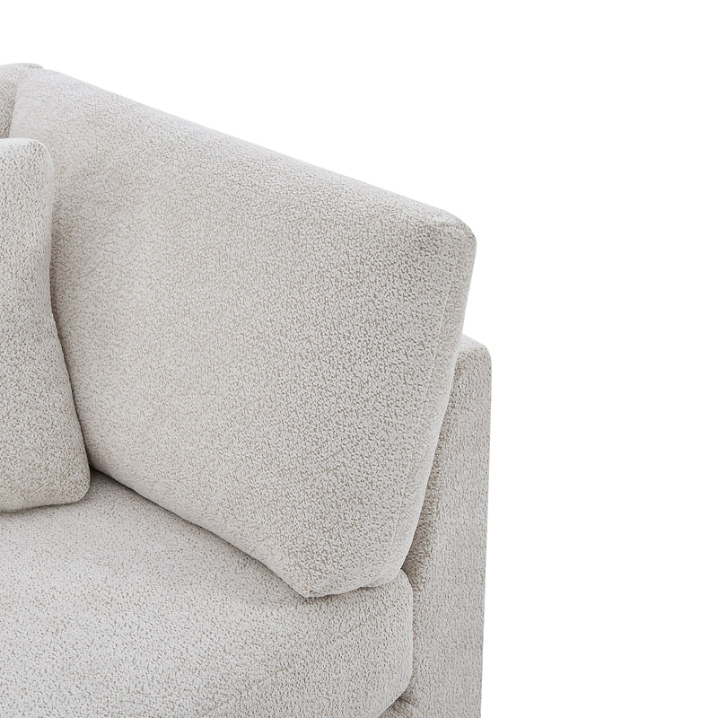 83.5" Modern Flared Arms Sofa (Beige) by HouseOfZazla