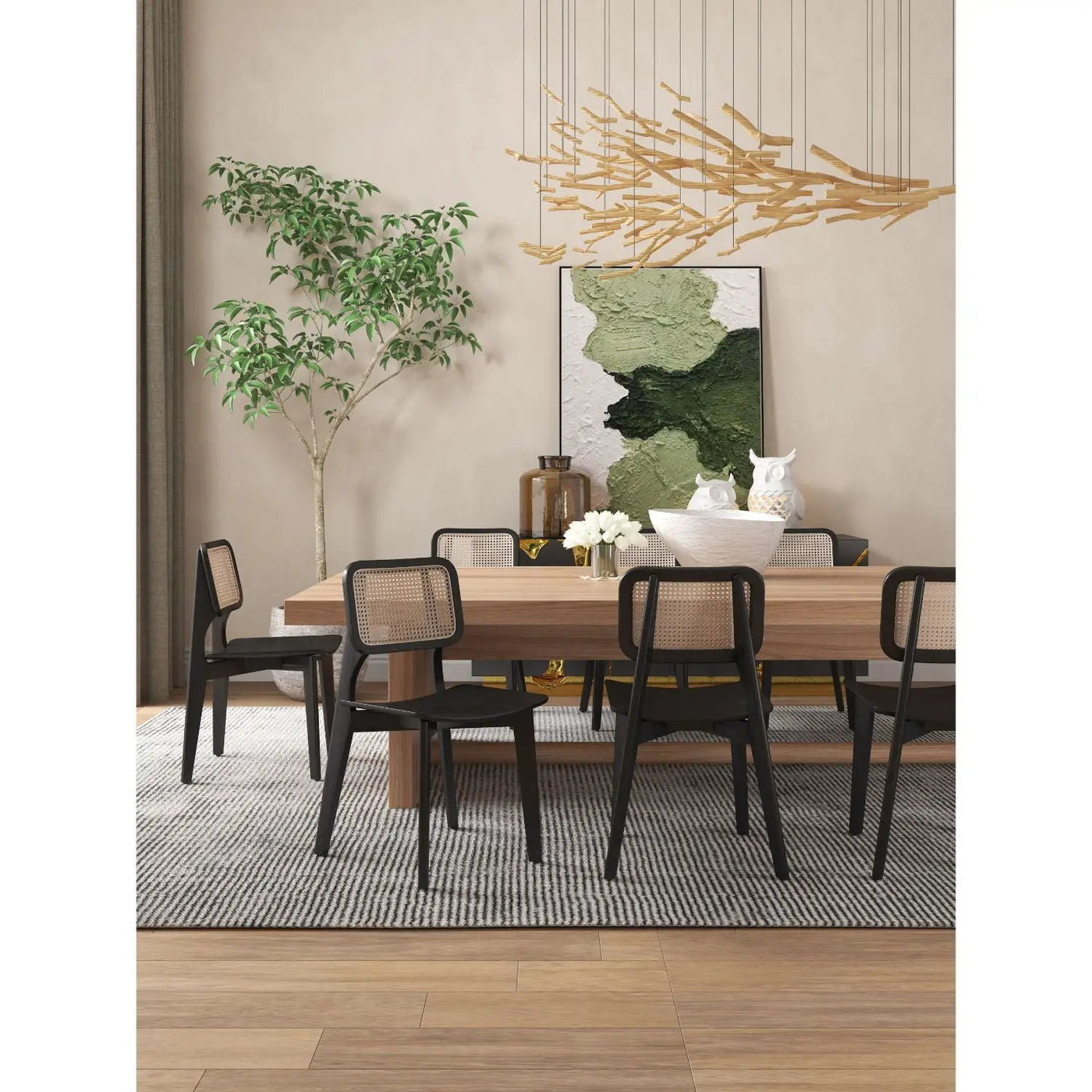 Versailles - Dining Chair With Cane Backrest (Set of 2) by HouseOfZazla