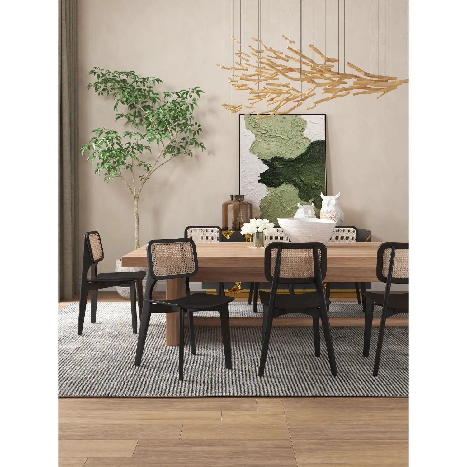 Versailles - Dining Chair With Cane Backrest (Set of 2) by HouseOfZazla