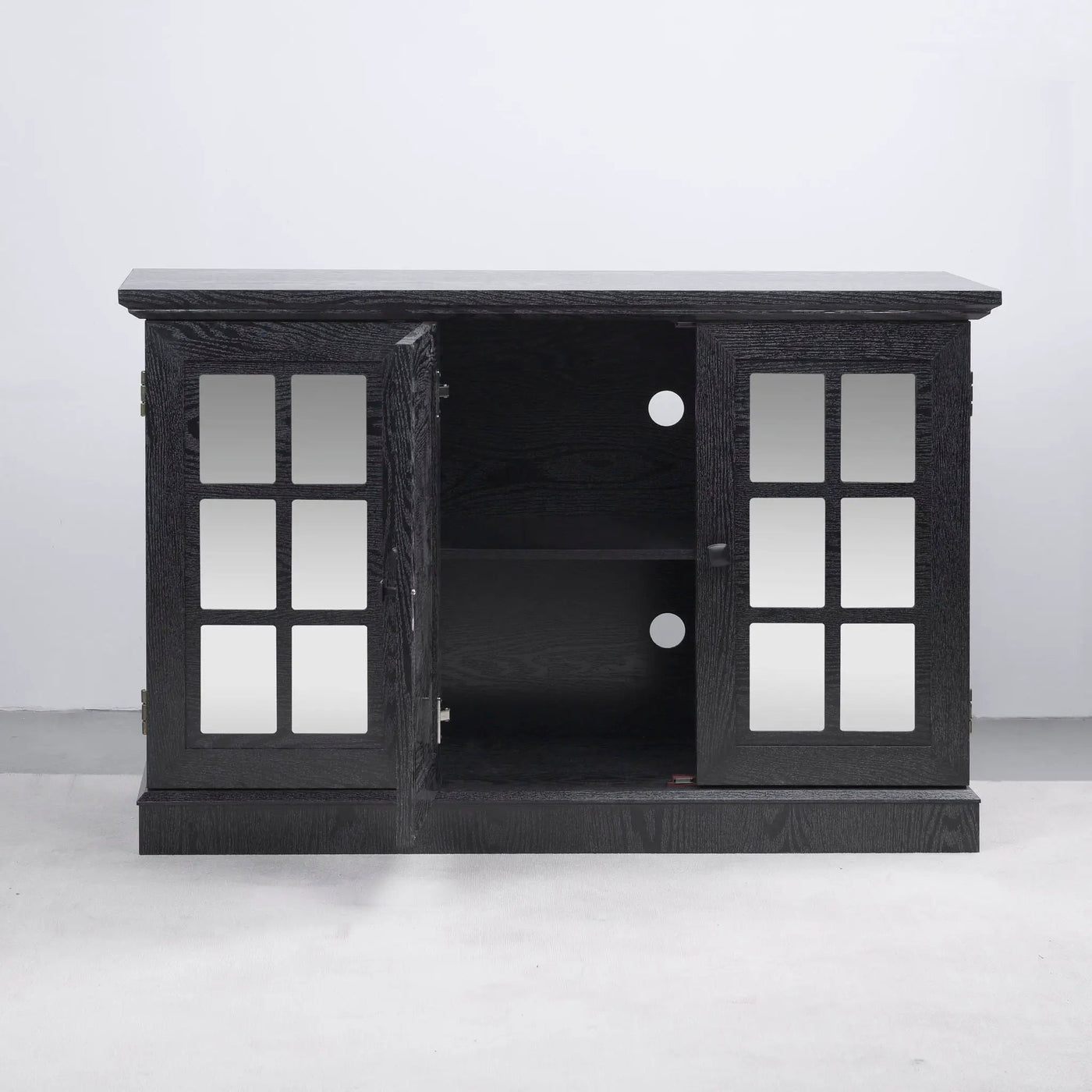 Storage Cabinet With 3 Mirrored Acrylic Doors, Adjustable Shelves by HouseOfZazla