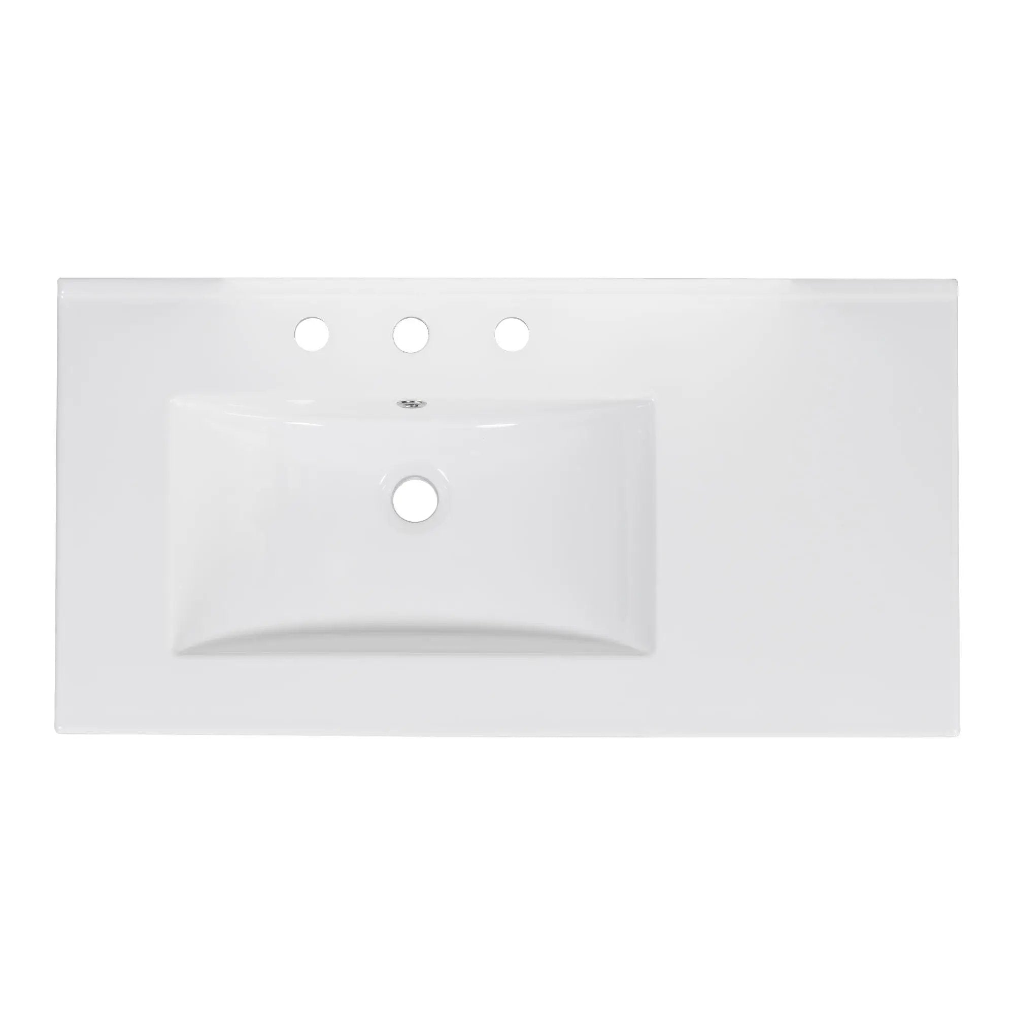 Bathroom Vanity With Ceramic Sink Combo, Abundant Storage Cabinet 2 Soft Close Doors And 5 Drawers by HouseOfZazla
