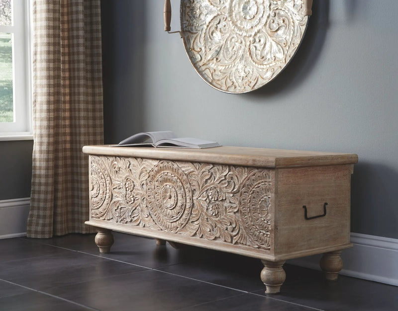 Fossil Ridge - Storage Bench - Beige by Unique Piece Furniture
