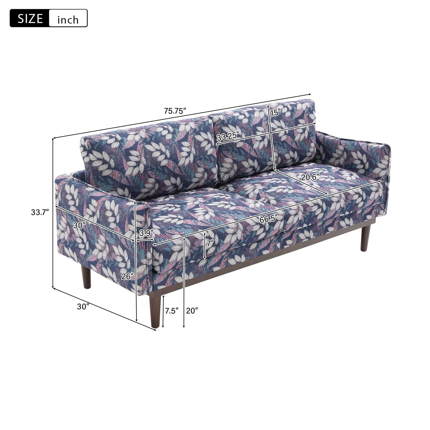 2 Seater Loveseat Sofa With Spacious Seating Area by HouseOfZazla