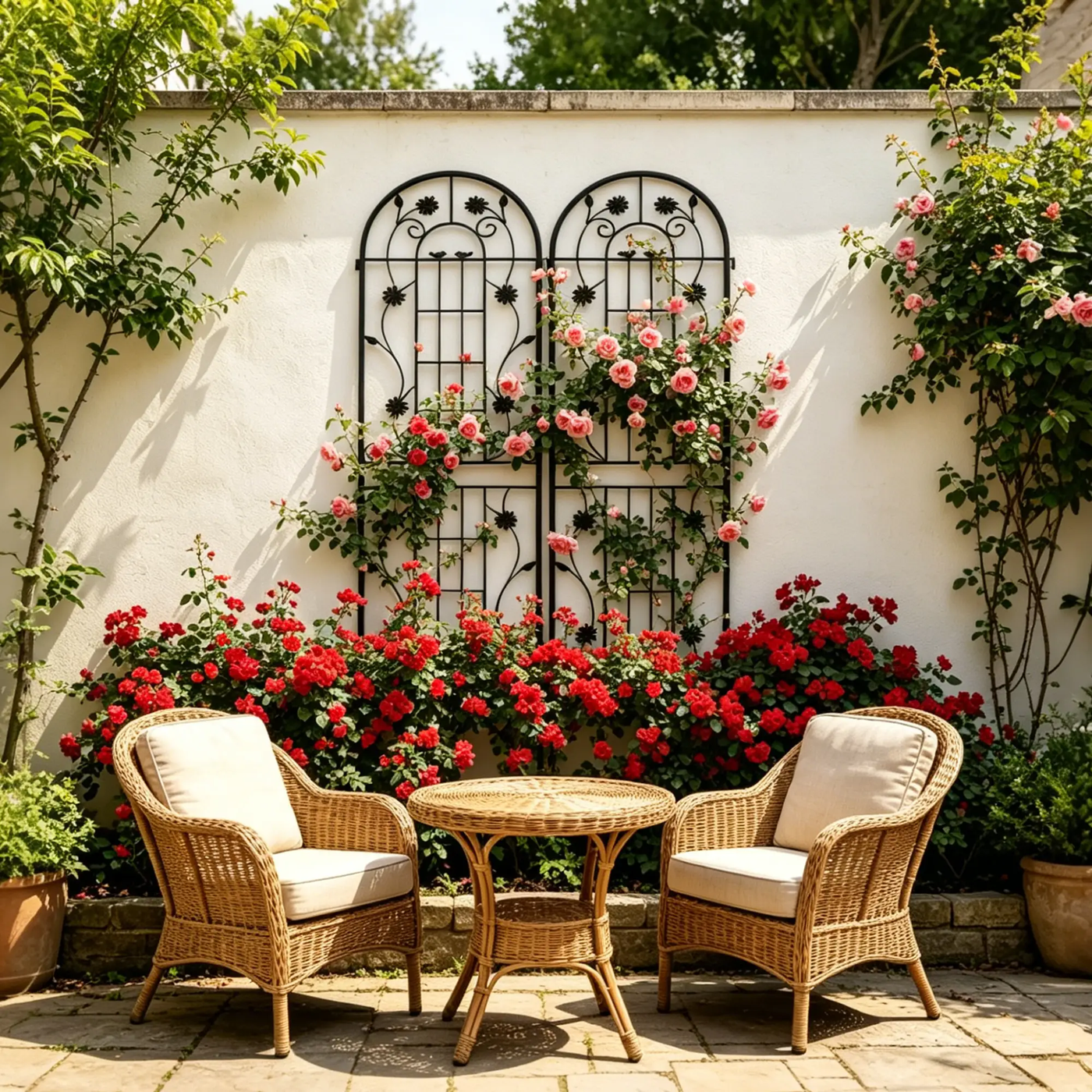 2 Pack Metal Garden Trellis 86.7" x 19.7" Rustproof Trellis for Climbing Plants by HouseOfZazla