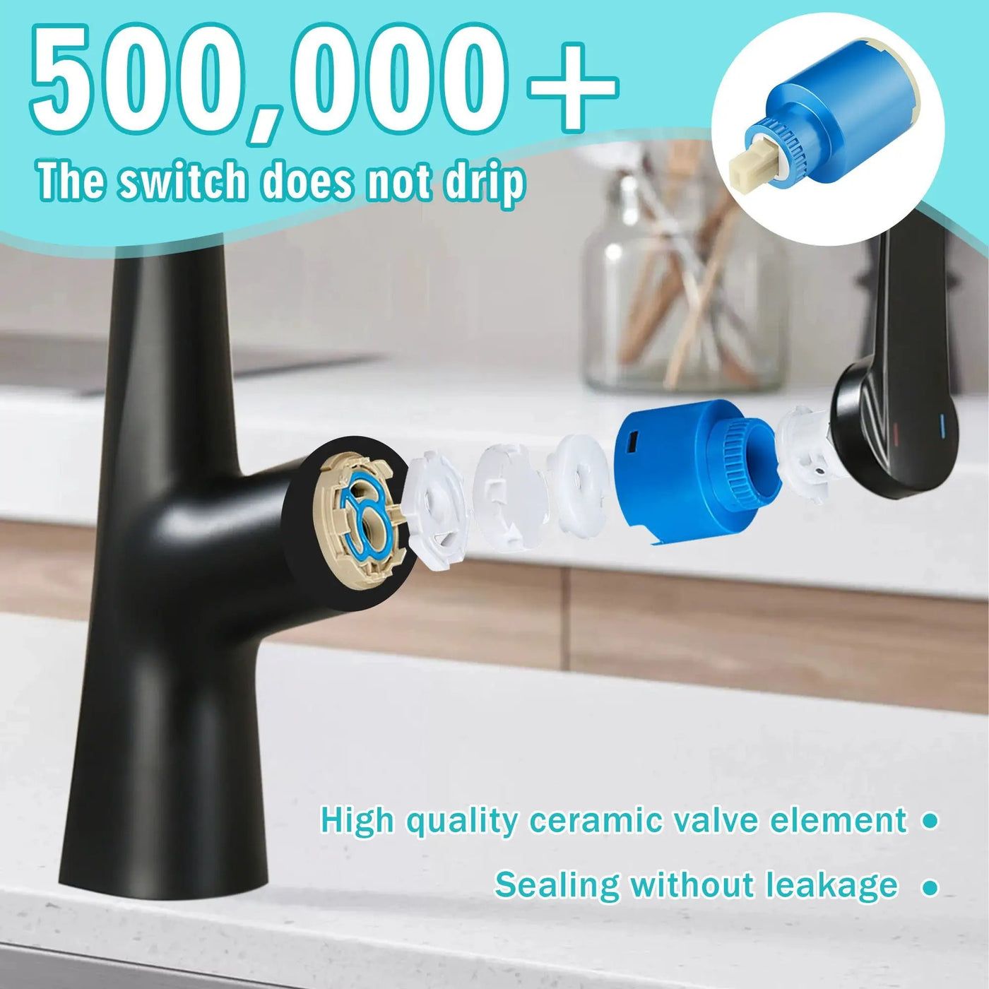 Professional Kitchen Faucet With 3 Function 360 Sprayer And 1 Touch Switching by HouseOfZazla