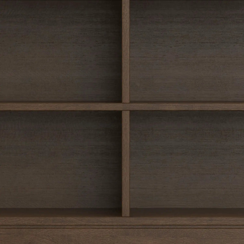 Harper - 4 Shelf Low Bookcase - Walnut Brown by HouseOfZazla